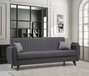 Atelier Del Sofa Alkon Sofá Cama de 3 Plazas Gris Oscuro